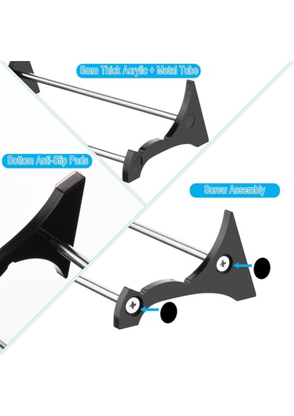 Hoparlör Masaüstü Stand Beats Hap Hoparlör Akrilik Tutucu Hoparlör Ekran Stand Masaüstü Anti-Slip Base Mount, B (Yurt Dışından) fırsatları