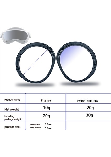 Pıco 4 Myopıa Gözlükleri Çerçeve Vr Manyetik Emme Enjeksiyon Çerçevesi Pıco4 Miyopi Lens Adaptörü ile Donatılmış (Yurt Dışından) indirimleri