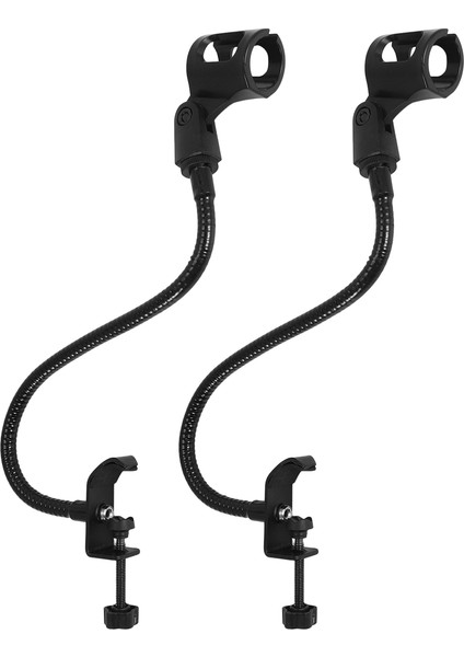 2 Pcs Mikrofon Ayarlanabilir Stand Esnek Goopeneck Masaüstü Standlar Masa Kelepçesi Kayıt Ekipmanı Toplantı Dersini Toplama Için (Yurt Dışından) fiyatları