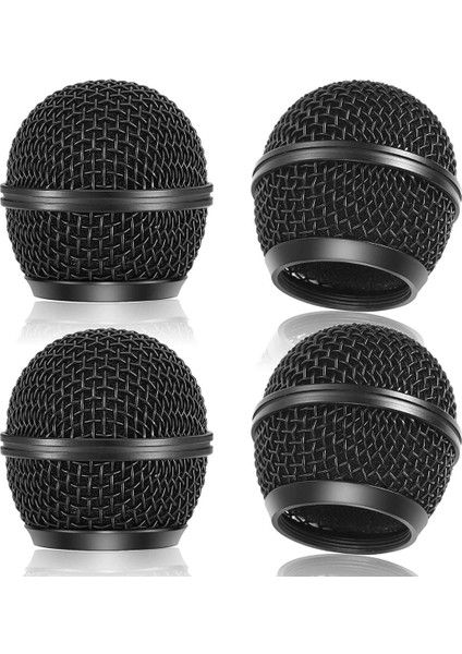 4pcs Mic Grille Değiştirme, SM58 Kablosuz Mikrofon ve Kablolu Mikrofonlar Için Örgü Mikrofon Izgara Kafası, Siyah (Yurt Dışından)