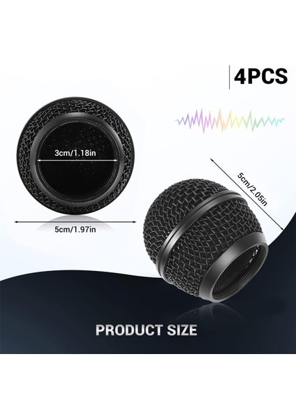 4pcs Mic Grille Değiştirme, SM58 Kablosuz Mikrofon ve Kablolu Mikrofonlar Için Örgü Mikrofon Izgara Kafası, Siyah (Yurt Dışından) fiyatları
