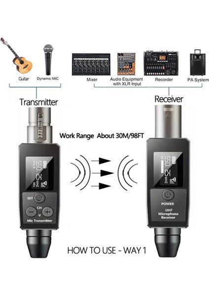 Uhf Kablosuz Mikrofon Verici Alıcı Xlr Mikrofon Kablosuz Sistem 48V Kapasitif Mikrofon Için Uygun (Yurt Dışından) fiyatları