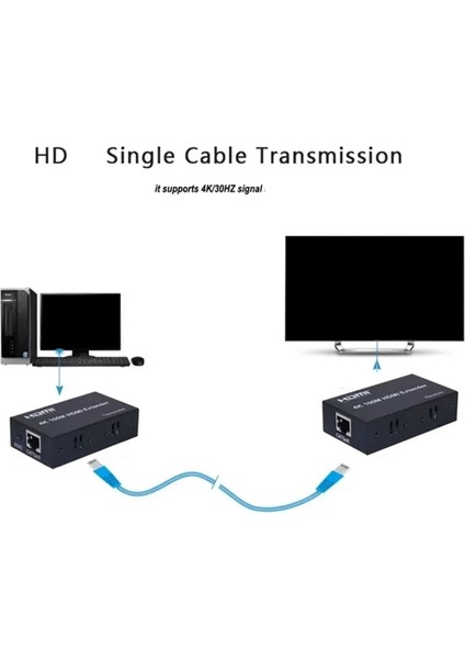RJ45 Ağ Ethernet Kablosu Ab Fişi Üzerinden 4K 100M HDMI Uyumlu Genişletici Vericisi ve Alıcı Dönüştürücü (Yurt Dışından) fırsatları