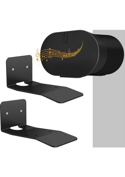 Sonos Era 300 Hoparlör Için Duvar Montajı, Metal Hoparlör Duvar Stand Braket Tutucu 300 Aksesuar 2 Pcs (Siyah) (Yurt Dışından) modelleri