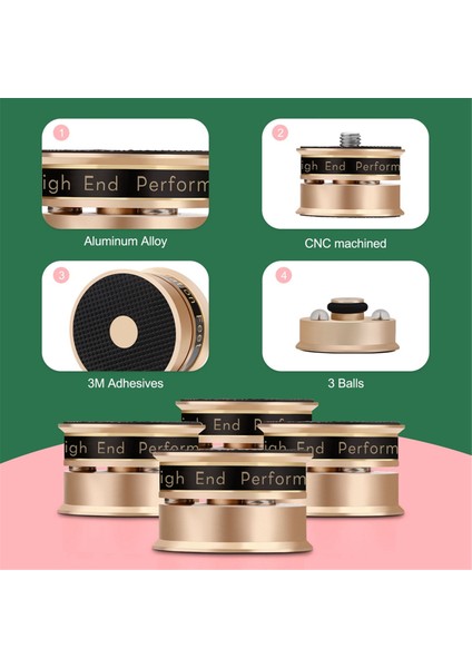 Hıfı Audio Hoparlör Stand Ayak Pad Anti-Şok Anti-Abmer Başak Izolasyon Preamp Hoparlör Vinil Kayıt Oynatıcı Siyah (Yurt Dışından) fiyatları