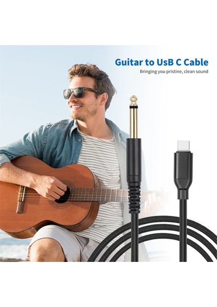 TIP-6.35MM 1/4 Trs Audio Stereo Kablo Tipi C-6.35MM Aux Jack Kablosu Amplifikatör Ev Sinema Mikseri 200CM (Yurt Dışından) fırsatları