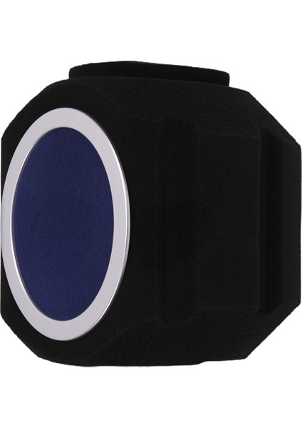 C5 Universal Studio Mic Screen Canlı Kayıt Mikrofon Müdahale Önleyici Gürültü Azaltma Rüzgar Ekranı Mavi (Yurt Dışından)