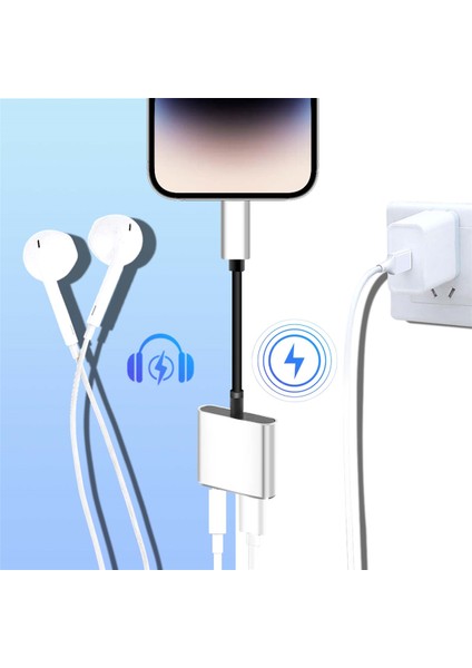 2 In1 Tip-C Ila 3.5mm Kulaklık Jakı Adaptörü/konektör Şarj Cihazı, Kulaklık Aux Ses ve Şarj Adaptörü Gümüş (Yurt Dışından) indirimleri