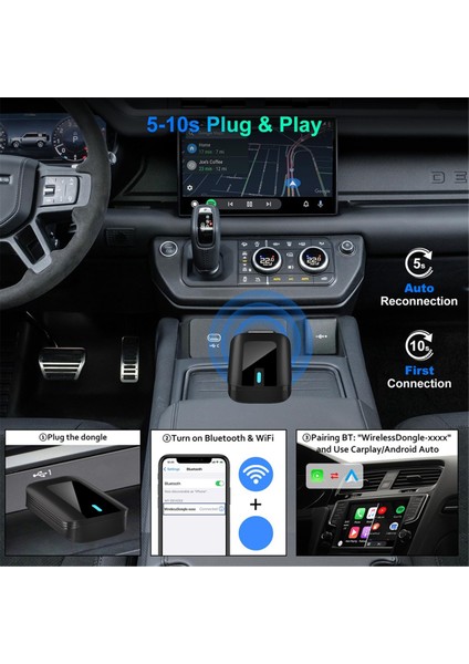2&#39;de 1 Kablosuz Carplay Adaptörü, Kabloyu Kablosuz Carplay/android Auto&#39;ya Dönüştürün, Arabalar 2016+ Için Kararlı Bağlantı (Yurt Dışından) fırsatları
