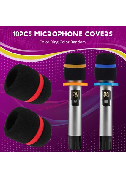 10 Pcs Elde Taşınan Mikrofon Ön Cam Köpük Mikrofon Kapağı Karaoke Siyah (Yurt Dışından) indirimleri