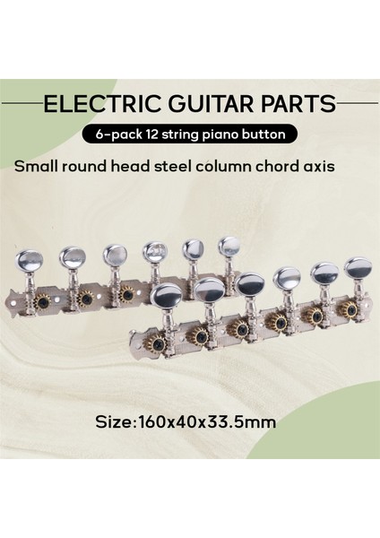 6l 6r Tuning Pegs Tuner Makine Başlıkları Dize Tuning Pegs 12 Dize Akustik Gitar Aksesuar Parça Gümüş (Yurt Dışından) fırsatları