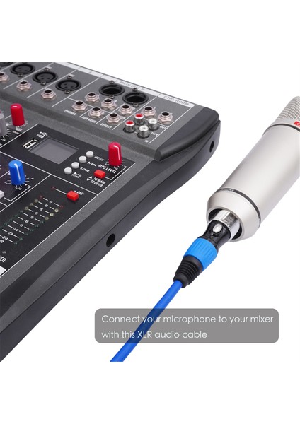 Xlr Kabloları Xlr Erkek-Kadın Mikrofon Kablosu 3 Pimli Dengeli Korumalı Mikrofon Uzatma Kablosu 5 Pcs (Yurt Dışından)
