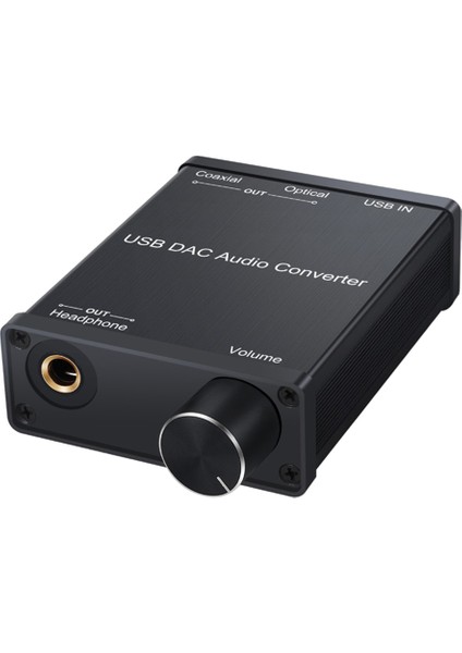 Kulaklık Amplifikatörüne Sahip USB Dac Audio Dönüştürücü Adaptörü Usb&#39;den Koaksiyel S/pdıf Dijital - Analog 6.35MM Ses Ses Kartı (Yurt Dışından)