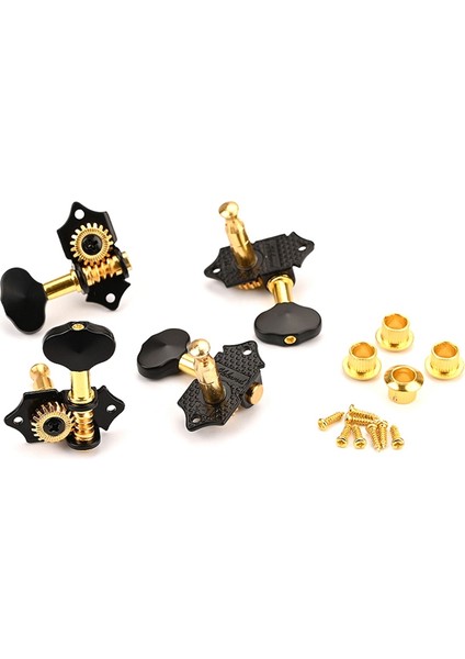 2R2L Vintage Open Gear Ukulele 4 String Gitar Ayarlama Pegs Tuner Tuner Makine Başı Gitar Aksesuar (Yurt Dışından) fırsatları