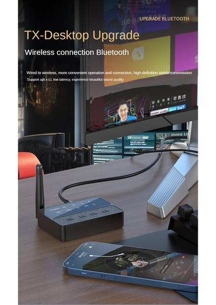 5.3 Bluetooth Ses Adaptörü Aptx/hd/ll Ses Alıcı Verici Kablosuz Hıfı Stereo Adaptör Kayıpsız Ses (Yurt Dışından) fırsatları