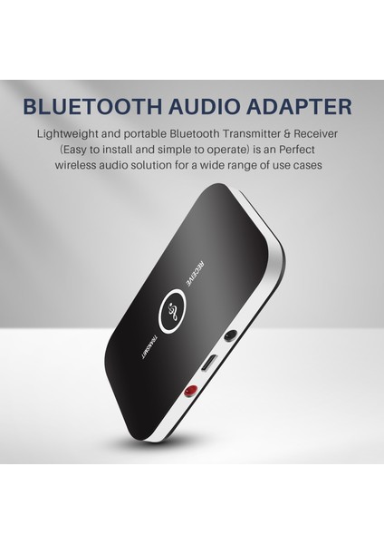 Bluetooth Ses Adaptörü Bluetooth 4.1 Verici ve Alıcı, Tv / Home Stereo Sistemi Için 2&#39;si 1.5mm Kablosuz Ses Adaptör Araç Kiti, Kulaklıklar, Hoparlörler, Mp3 / Mp4, iPhone (Yurt Dışından) fiyatları