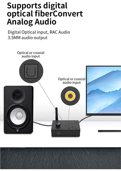 Hıfı 5.4 Bluetooth Alıcı Dijitalden Analog Dijitalden Analog Uzaktan Kumanda Optik Fiber Dönüştürücü Adaptör (Yurt Dışından) fiyatları