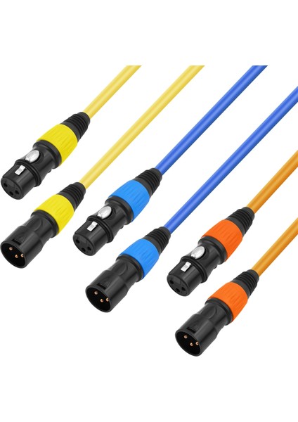6 Paket Xlr Kabloları 3.2ft Dengeli 3 Pimli Xlr Erkek Ila Kadın Mikrofon Kablosu (Yurt Dışından) indirimleri