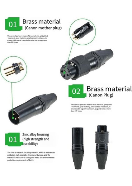 3-Yolcun Su Geçirmez Xlr Mikrofon Ses Fişi Xlr Dengeli Kafa Kadın Iplik Kabuğu, B (Yurt Dışından) indirimleri