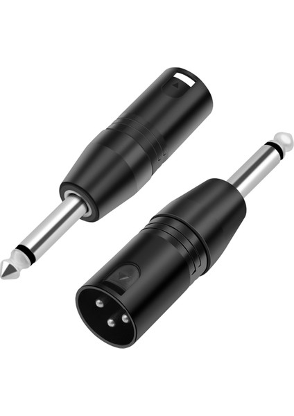 6.35MM Mono Erkek - Xlr 3 Pin Erkek Audio Fiş Dönüştürücü Adaptör Bağdaştırıcı Konektörü Kulaklık Mikrofon Amplifikatörü (Yurt Dışından)