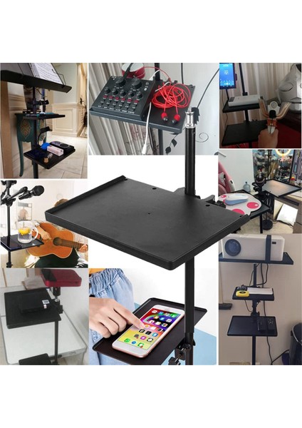 Mikrofon Stand Tepsisi Montaj Kelepçesi Çubuk Tutucular, 24X17.5CM ile Mikrofon Stand Masası (Stand Dahil Değil) (Yurt Dışından) fiyatları
