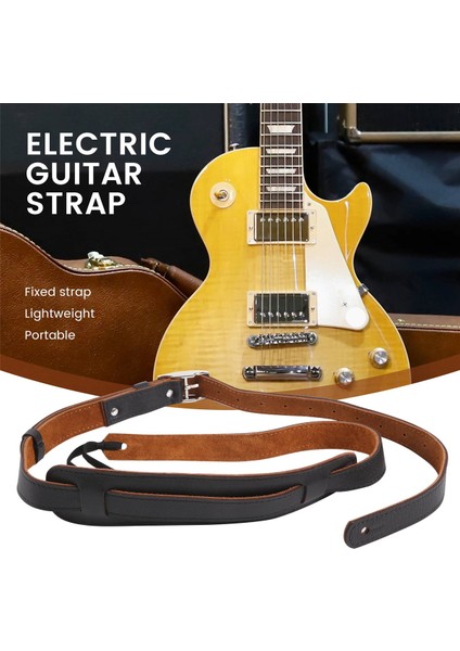 Dayanıklı Deri ve Metal Toka Elektro Gitar Kayış Kayışı Omuz Ped Ayarlanabilir Vintage Gitar Kayışları Siyah Renk (Yurt Dışından) indirimleri