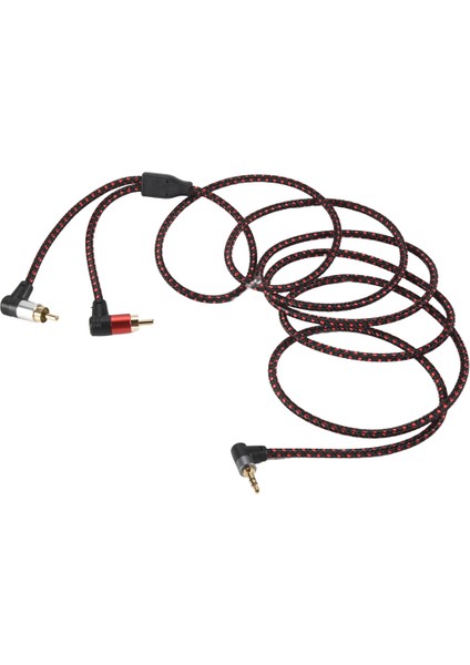 90 Derece 3,5mm Erkek Ila 2 Rca Erkek Kablo Dik Açı Stereo Y Ayırıcı Kordon Mikrofon Kriket Dizüstü Bilgisayar 2m Için (Yurt Dışından) modelleri