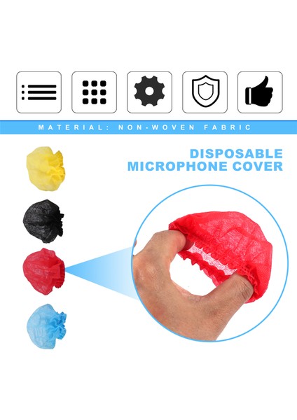 120 Pcs Tek Kullanımlık Mikrofon Sıhhi Cam, El Mikrofon Kapağı, Karaoke Kayıt Odası, Haber Röportajı, Et (Yurt Dışından) indirimleri