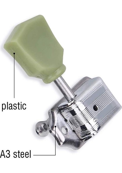 Gitar Ayar Pegs String Tuners 3r 3l Makine Kapakları String Tuning Anahtar Pegs Tuner Folk/electric Gitar Gümüş (Yurt Dışından) fırsatları
