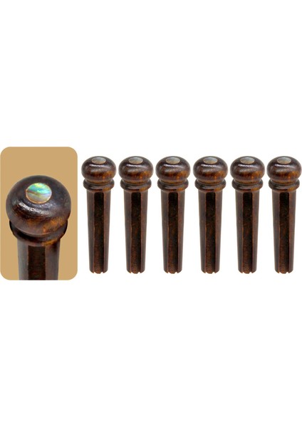 6pcs Akustik Gitar Köprüsü Pimleri Metal Gitar Pimleri ile Kakılaşmış Abalon Dot Pulluk Dıy Yedek Parçaları (Yurt Dışından) fırsatları