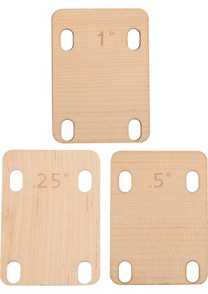 3pcs Gitar Boyun Şimleri, Katı Akçaağaç Ahşap Gitar Boyun Koruması 0.25, 0.5 ve 1 Derece Gitar Boyun Plakası Aracı (Yurt Dışından) fiyatları