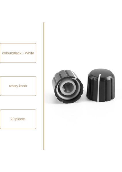 20PCS 15X13.5MM Plastik Potansiyometre Döner Düğme 6 mm Çap D Tipi Mili Gitar Hacmi Düğmesi. (Yurt Dışından) indirimleri