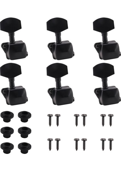 6pcs String Tuning Pegs Makine Başlıkları Tuner Sağ El Elektrikli Akustik Gitar Parçaları Değiştirme (Yurt Dışından)
