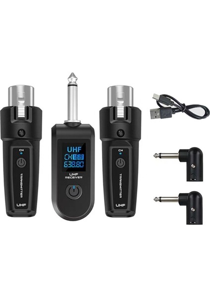 6.35MM Uhf Xlr Adaptör Sistemi Dinamik Mikrofon Gitar Ses Mikseri Için Kablosuz Mikrofon Verici Alıcı Pa (Yurt Dışından) modelleri