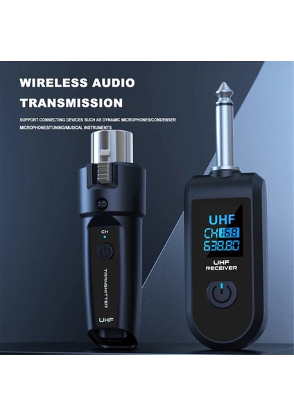 6.35MM Uhf Xlr Adaptör Sistemi Dinamik Mikrofon Gitar Ses Mikseri Için Kablosuz Mikrofon Verici Alıcı Pa (Yurt Dışından) fırsatları