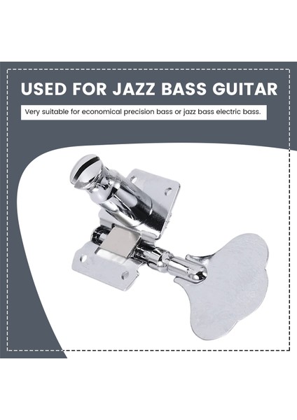 4pcs Gitar Ayarlanması Pegs Elektrikli Bas Tuner Peg Gitar Açık Dişli Ayarlama Pegs Makine Başlıkları Fender Jazz Bas Gitar Gümüş (Yurt Dışından) fırsatları