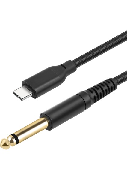 TIP-6.35MM 1/4 Trs Audio Stereo Kablo Tipi C-6.35MM Aux Jack Kablosu Amplifikatör Ev Sinema Mikseri 100CM (Yurt Dışından)