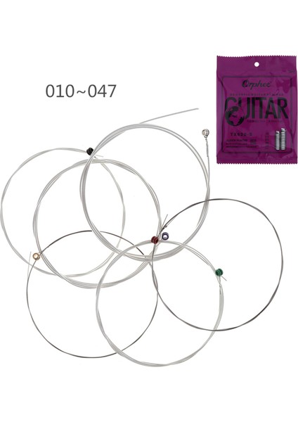 Orphee 6pcs/set Akustik Gitar Dizeleri Özel Gümüş Kaplama Anti-Düzenli Altıgen Çekirdek+% 8 Nikel Ekstra Işık TX620-S (Yurt Dışından) modelleri
