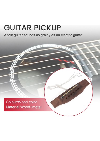 Akustik Gitar Piezo Köprü Pikap Akustik Gitar Enstrüman Aksesuarları Için Elektro Bir Gitarın Tahıllı (Yurt Dışından) fırsatları