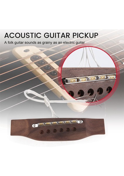Akustik Gitar Piezo Köprü Pikap Akustik Gitar Enstrüman Aksesuarları Için Elektro Bir Gitarın Tahıllı (Yurt Dışından) indirimleri
