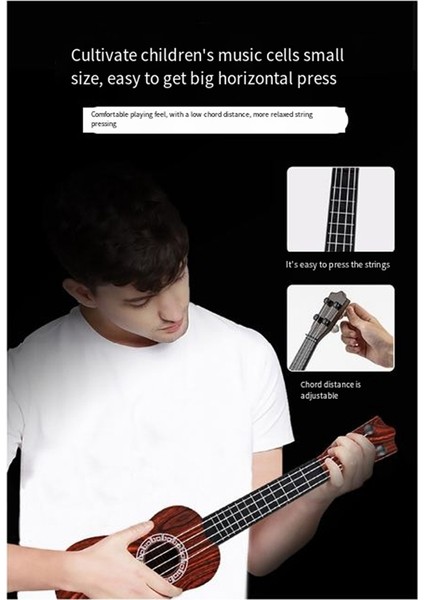Brown Children&#39;s Guitar Ukulele Başlangıç ​​enstrümanı Toddler Gitar Mini Boyut Klasik Ukulele (Yurt Dışından) indirimleri
