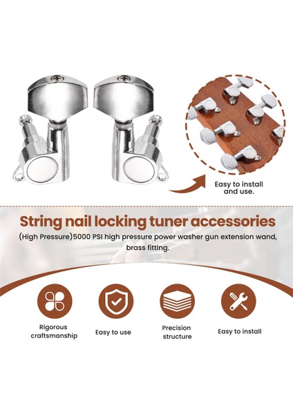 6pcs Sızdırmaz Gitar String Pegs Kilitleme Tuner 3L3R Tuning Pegs Dize Tuner Akustik Gitar Tuner Makine Başlığı (Yurt Dışından) indirimleri