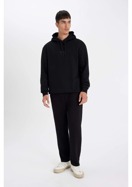 Relax Fit Kapüşonlu Baskılı Sweatshirt Y9652AZ24AU