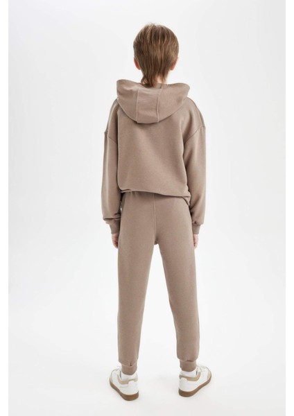 Erkek Çocuk Dokuma Etiketli Beli Paçası Lastikli Cepli Okul Jogger Eşofman Altı D1648A824AU