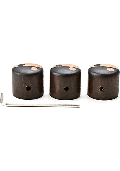 3pcs Ahşap Ton Hacim Kontrolü Düğmesi Tonu Kontrol Düğmesi Elektro Gitar Parçaları Için Set (Yurt Dışından)