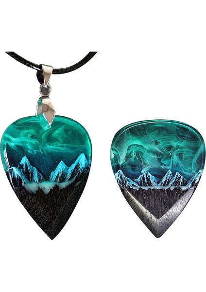 Gitar Touch Aydınlık Seçme Epoksi Reçine Gitar Seçme Kuzey Işıkları Kolye Bas Gitar Sick (Yurt Dışından)