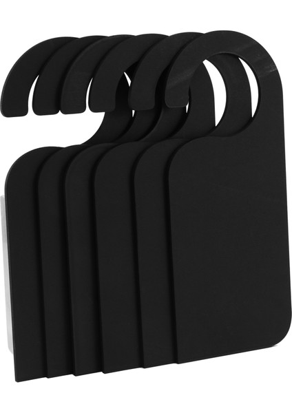 6 Adet Ahşap Kapı Işareti Askısı Mini Çift Taraflı Ahşap Tahtalı Kara Tahta Mesaj Notları Not Notu Tahta Kapı Düğmesi Askı Işareti, Siyah (Yurt Dışından)