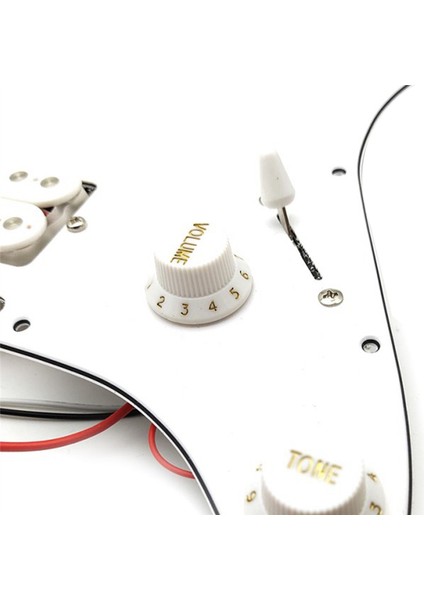 St Sq Elektro Gitar Yüklü Önceden Hazırlanmış Çizik Plakası Gitar Pickguard Elektro Gitar Pickguard Pikap Montajı Beyaz (Yurt Dışından) modelleri