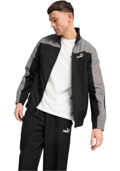 Woven Colorblock Tracksuit 684856-01 Siyah Eşofman Takımı modelleri