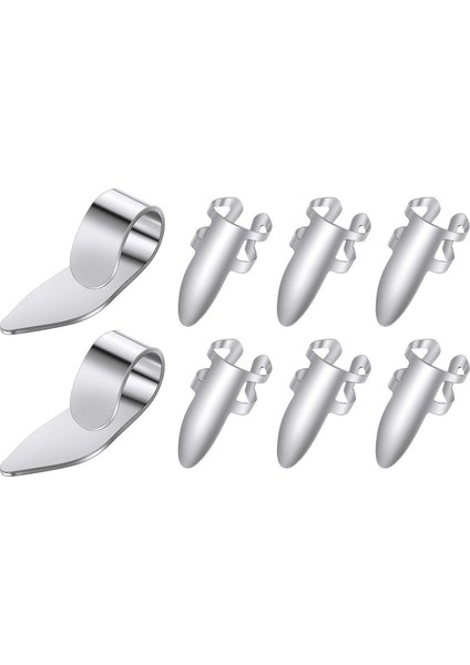 8pcs Gitar Başparmak Parmak Paslanmaz Çelik Gitar Seçimleri Elektro Gitar Bas Ukulele (Gümüş) Için Plastik Kılıf (Yurt Dışından)